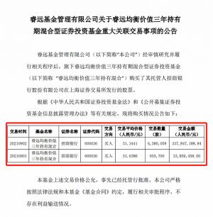 作为睿远基金旗下三只公募产品之一睿远均衡价值三年持有管理人为赵枫